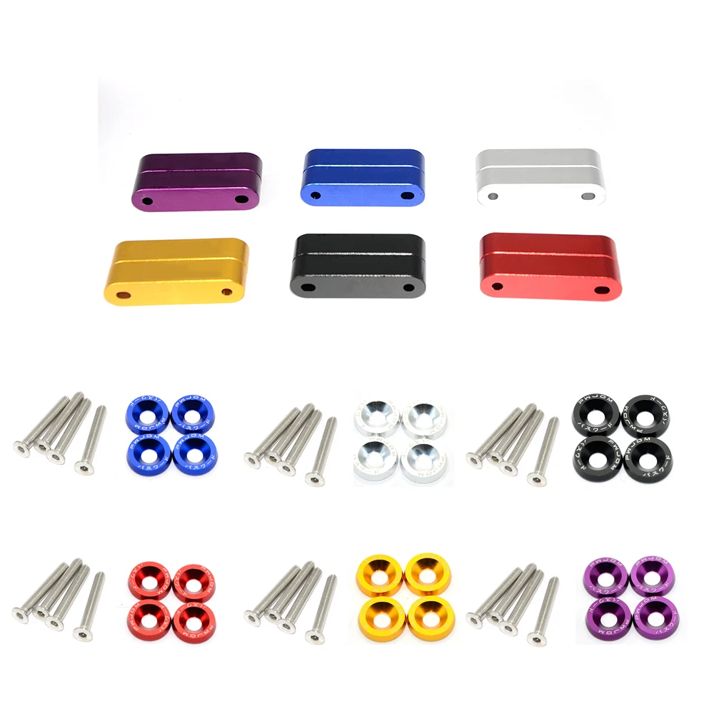 2019 New Product Billet Aluminum Racing Car Hood Vent Spacer Risers 4pcs Fender Washer For Honda