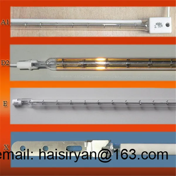 customized 600w 500mm far Single tube Electric halogen IR quartz glass heate bulbs