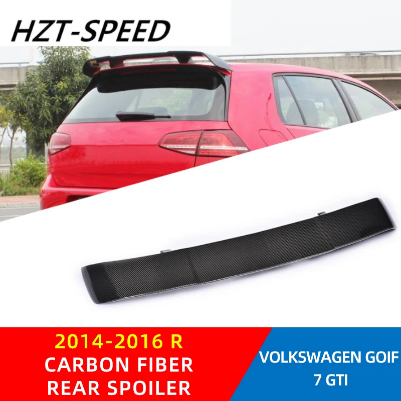 2014 - 2016 GOLF 7GTI  R Modified revozport Style Carbon Fiber Rear Spoiler for VOLKSWAGEN