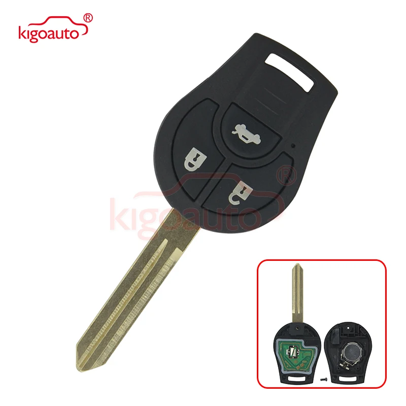 

CWTWB1U761 Remote key 3 button 433Mhz with ID46 chip for Nissan Micra Juke Note X-Trail Tidda Almera kigoauto