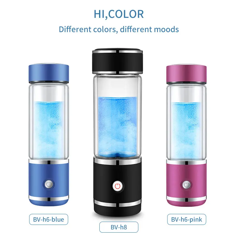 Bluevida New SPE&PEM 300ml High H2 and ORP Hydrogen Generator Water Ionizer Bottle with Japan electrolysis technology