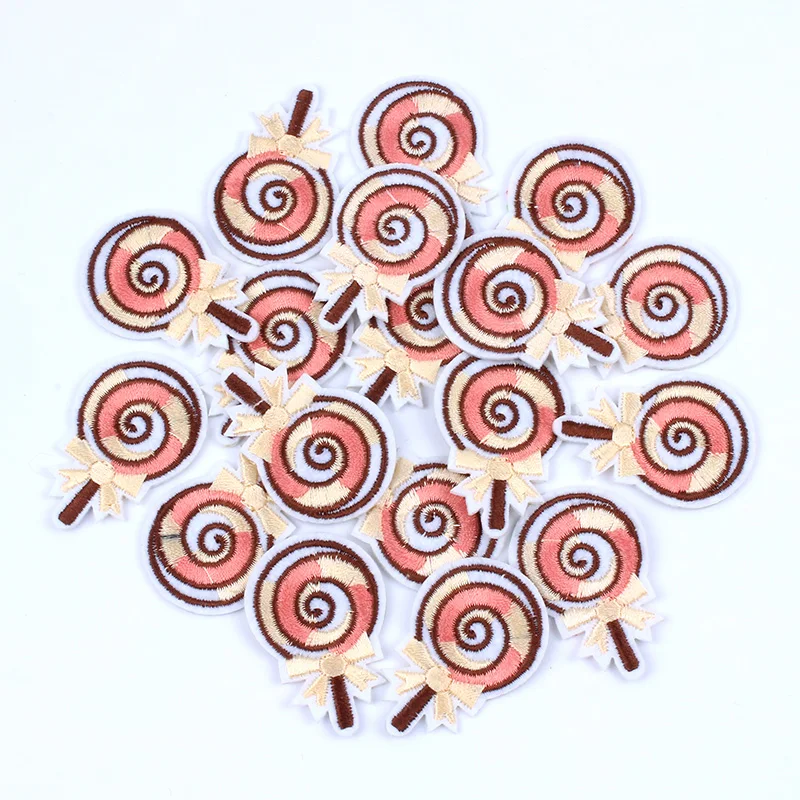 5pcs/lot Iron On Lollipop Patches Carton Stickers for Jeans Coats Kids Clothing Appliques DIY Kids Girl backpack Motif Badge
