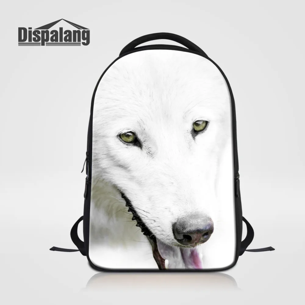 

Dispalang Brand Men's Laptop Backpack Women Mochila Notebook Backpack Animal Wolf Print School Bags for teenagers Book Bag