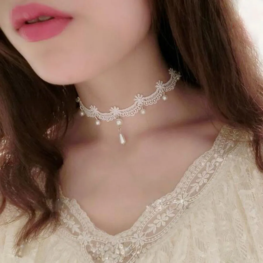 RscvonM Woman chokers Handmade Gothic Fashion Velvet Choker Necklace  lace women\'s choker necklace jewelry accessories C347