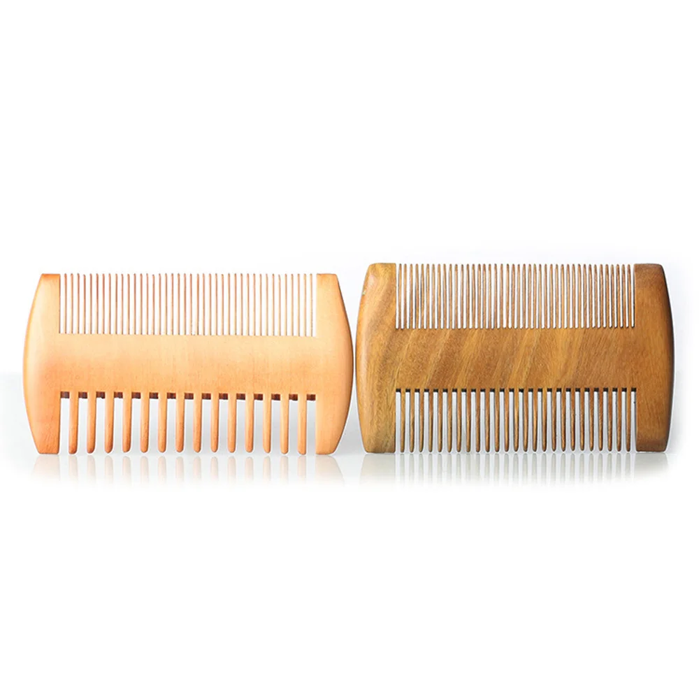 

10pcs Encryption Dandruff Customized lettering wholesale Green Tan Grate Comb Peach comb Ebony Sandalwood comb 10*5.6cm PJ104