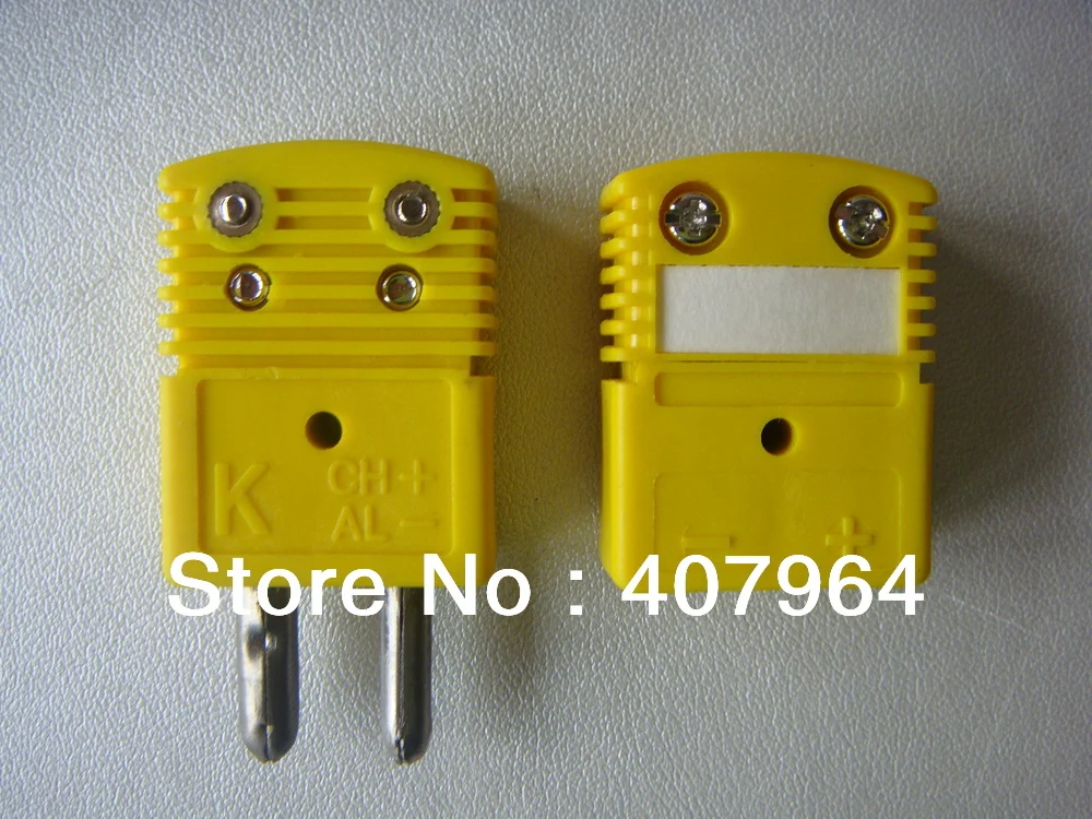 

KCtype Thermocouple Connector with Yellow Color Round Hollow Pin