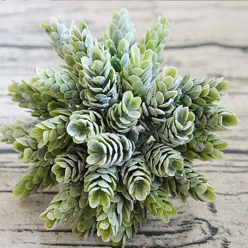 30 Teile/Bündel Gefälschte Grüne Pflanze Günstige Künstliche Kunststoff Blumen für Zuhause Tisch Dekorative Hochzeit Weihnachten Diy Süßigkeiten Geschenk box