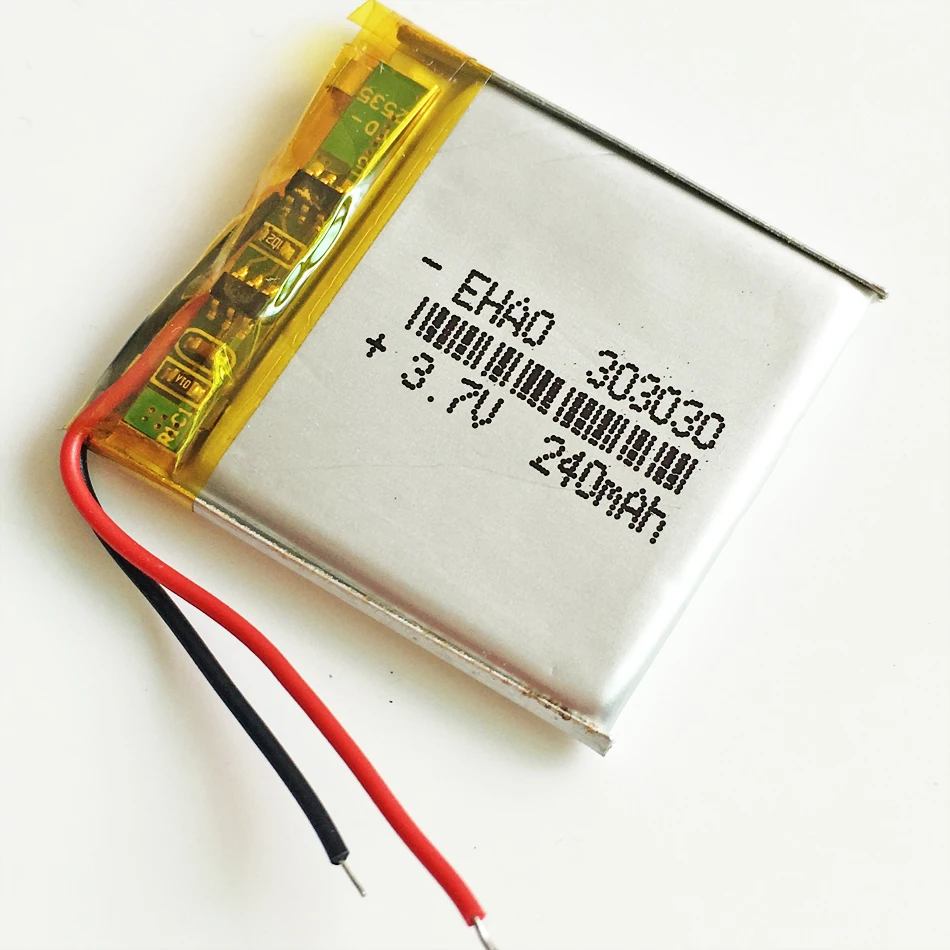 5 PCS 3.7V 240mAh 303030 Lithium Polymer LiPo Rechargeable Battery For Mp3 GPS Bluetooth Headphone Headset Smart Watch