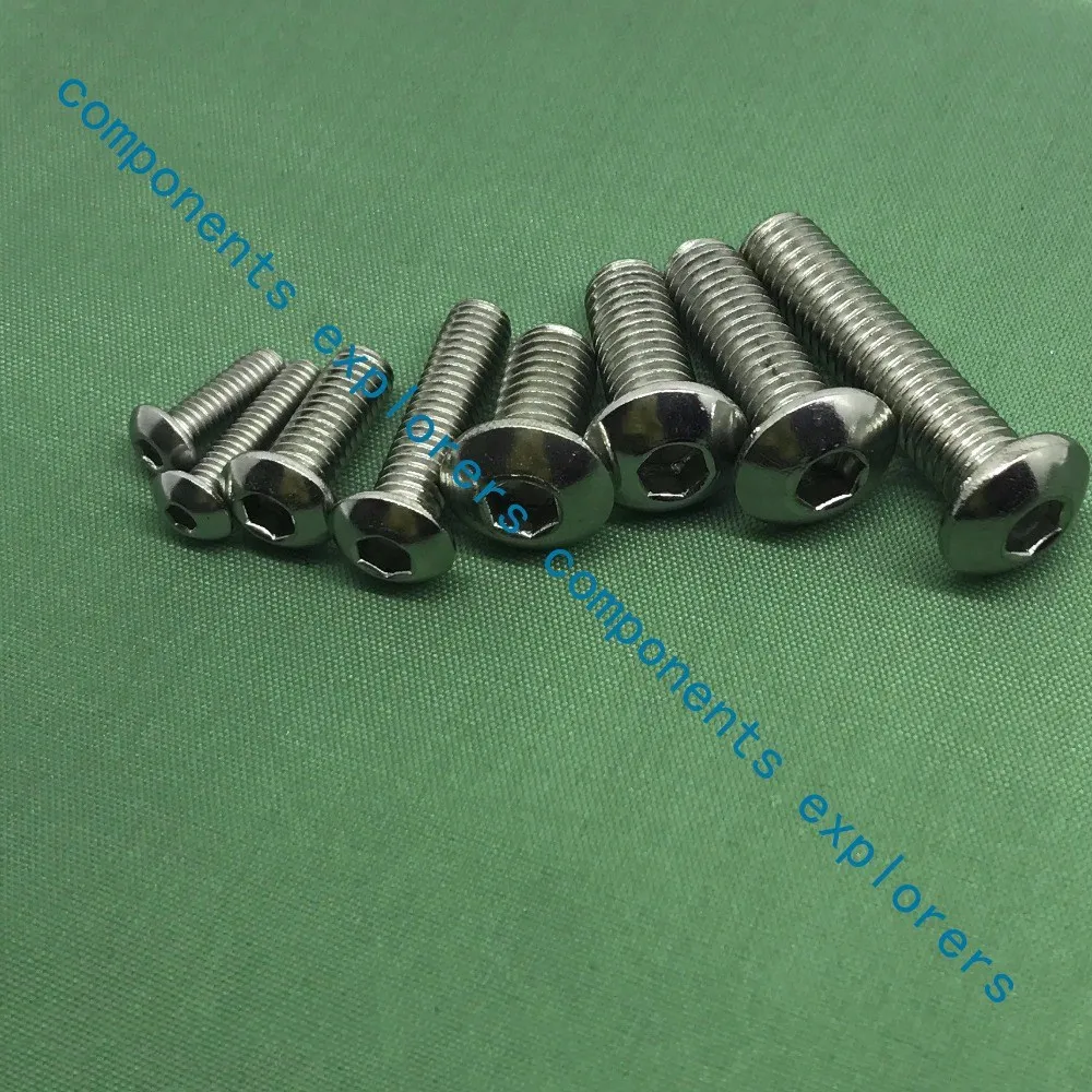 Rvs Ronde hoofd Zes Innerlijke Bouten, M6, 100 stks/partij.