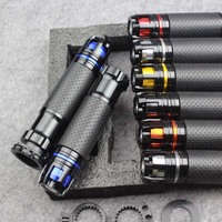 Universal 7/8'' 22MM Motorcycle CNC handle bar grips Motorbike handlebar grips&end 6 Colors Available for honda yamaha suzuki