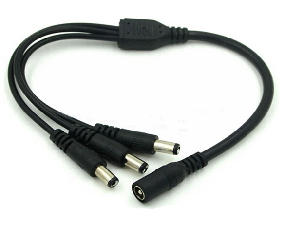 DC 1 암-3 수 전원 분배기 DC 암 1-수 3 전원 분배기 케이블 잭 CCTV 시스템, 2 개