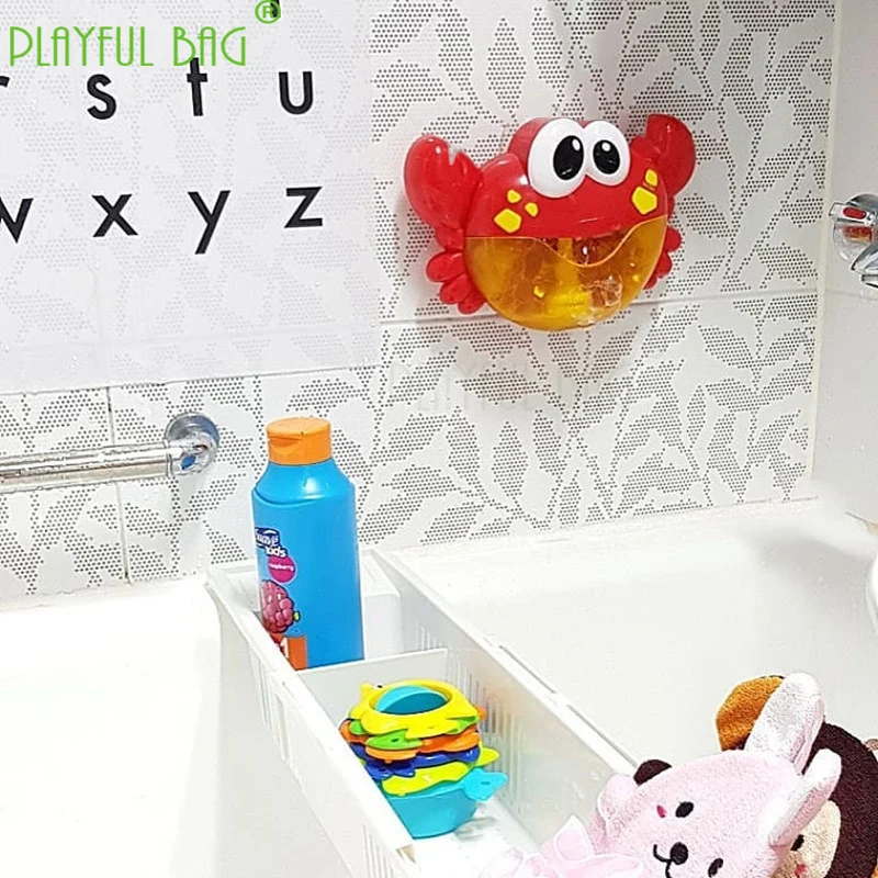 Crab bubble bathroom toys music foaming machine make children are no longer fed up with bathing bath time more interesting E01