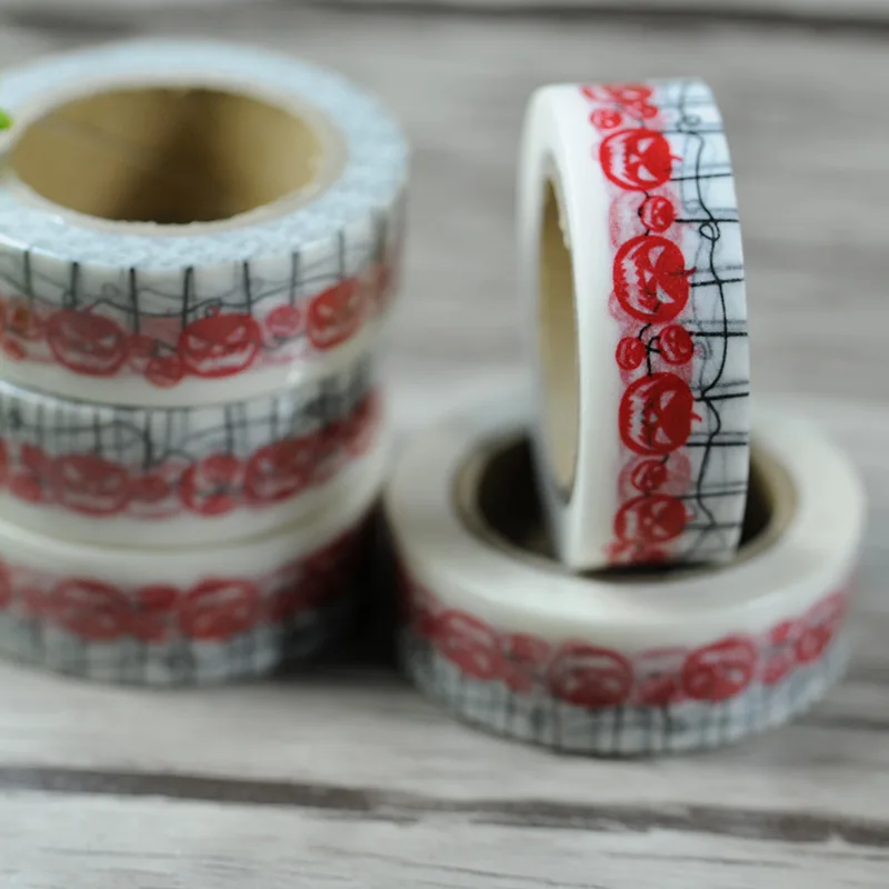 Free shipping 15mm*10m high quality  washi paper  tape/red pumpkin  masking  japan washi tape