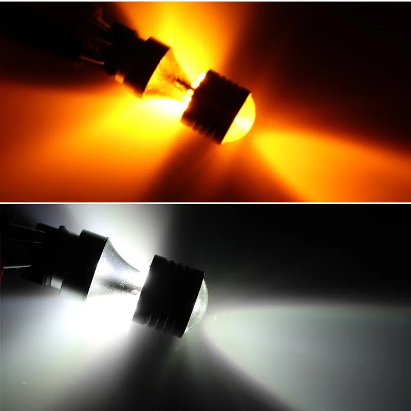 2pcs CANbus Error Free 20W PW24W PWY24W LED Bulbs For Audi BMW  Turn Signal Lights or Daytime Running Lamps White / Amber