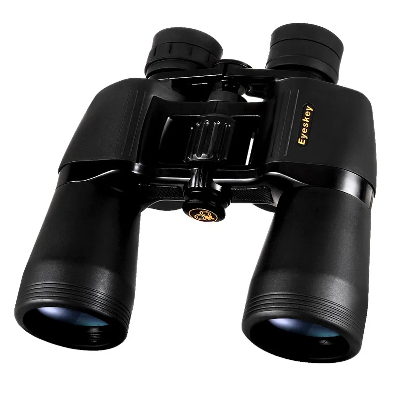 Powerful 10x50 HD Binoculars Eyeskey Porro Professional BAK4 Prism Telescopes Portable Outdoor Camping Hunting Binocular Tools