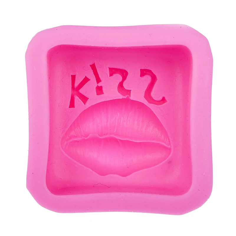 Hot Sexy Lips kiss Silicone soap Mold chocolate Fondant moulds cake Decorating Tools Candle Moulds T0508