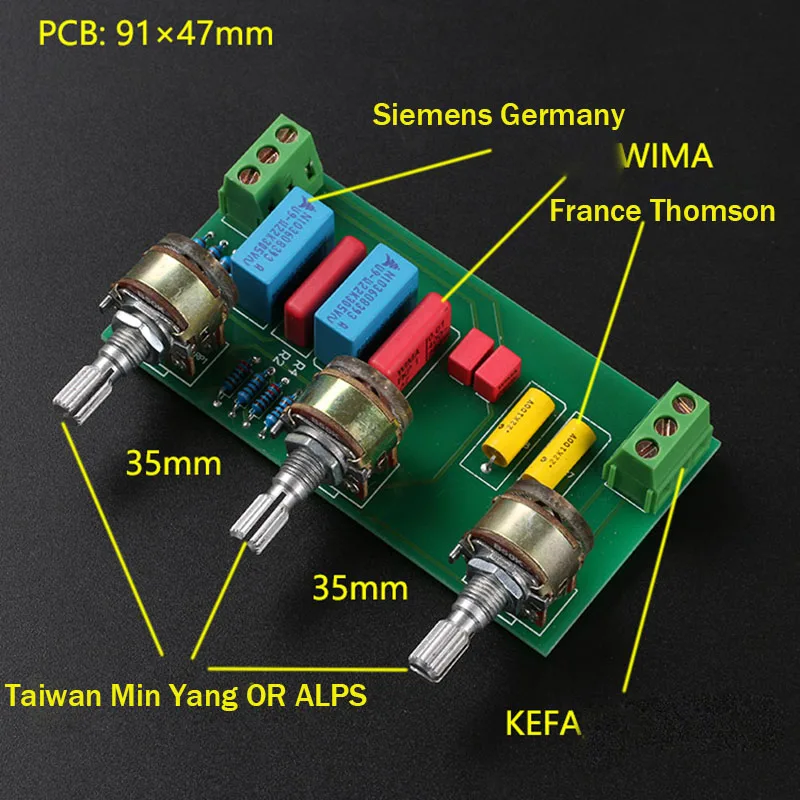 Olive HIFI Passive Tone Board Power Amplifier Board Front Stage  Mixer AttenuationType Passive Adjustment Tone Board