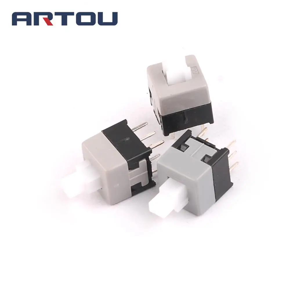 20PCS 8.5mm x 8.5mm Push Tactile Power Micro Switch Self lock On/off button