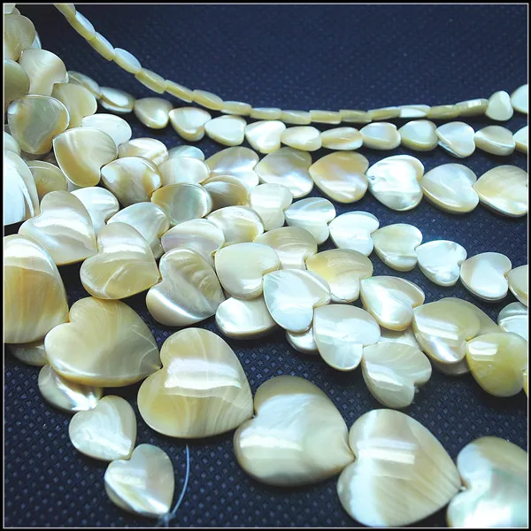 Nature Shell Beads Heart Shape Seawater Saltwater Mother Of Pearl 6MM 8MM 10MM 12MM 15MM 20MM  Brown Shell Beads