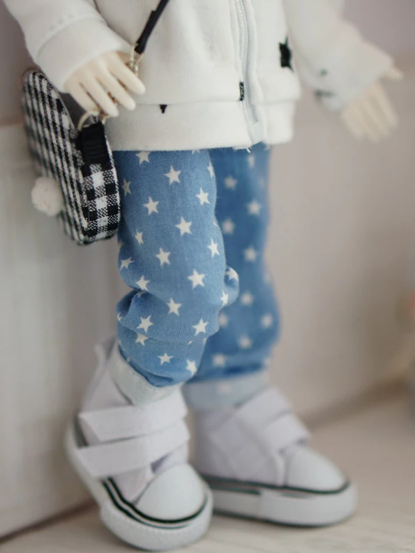 

T02-X620 Best children gift 1/6 bjd dolls Accessories handmade clothes Blue denim stretch leggings 1pcs