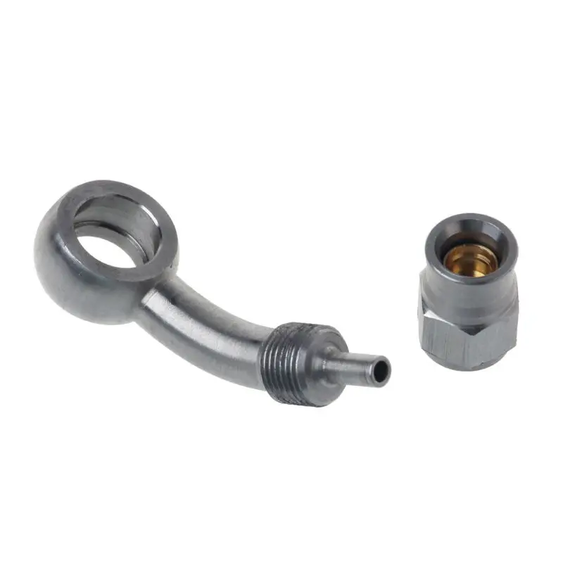 High Quality CNC Machined AN-3 to M10 Metric 10mm 45 Degree Stainless Steel Brake Hose Fitting for car accessories