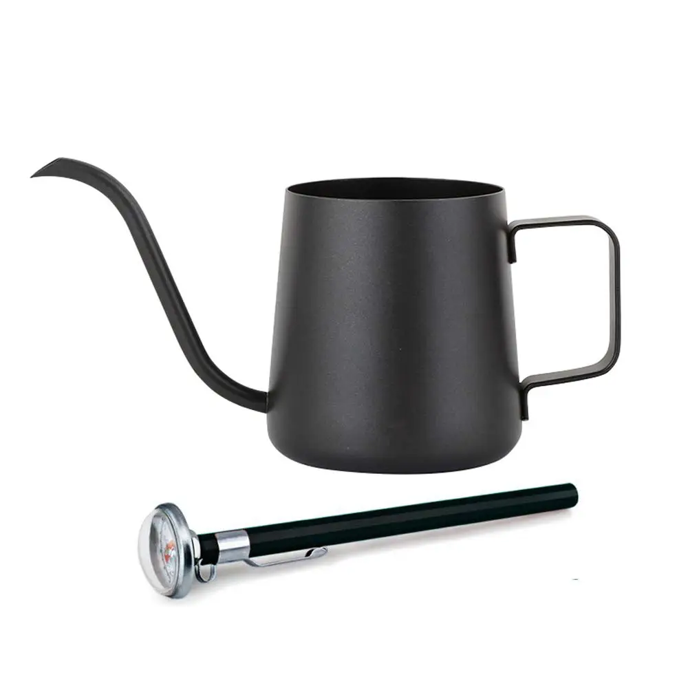 

250ml / 8.5Oz Stainless Steel Pour Over Mug Drip Kettle Long Narrow Spout Coffee Pot with a Thermometer