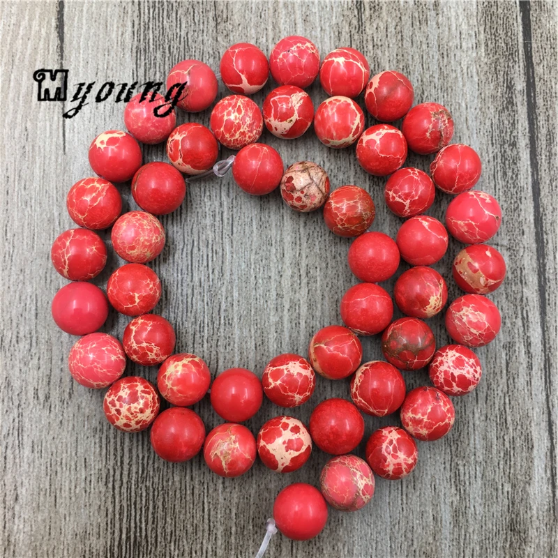 

Red Sea Sediment Imperial Jaspers Beads,Nature Gem Stone Emperor Stone Loose Round Beads For DIY Jewelry 5 strands/lot MY0076