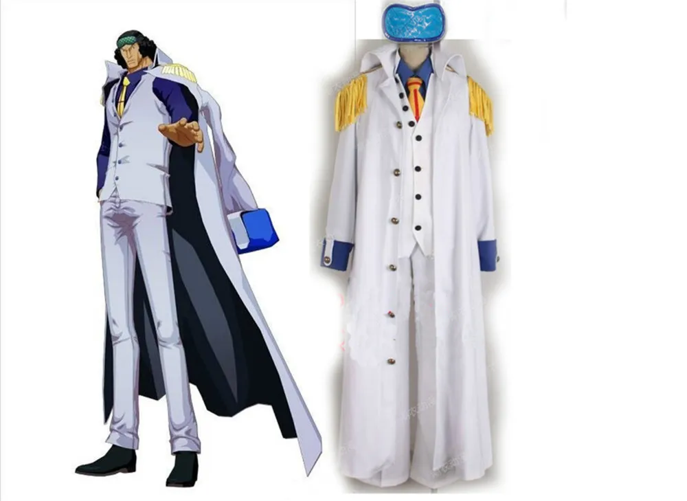 

Kohza/Kuzan Cosplay Costume set top+pant+coat+vest+tie+goggles 11