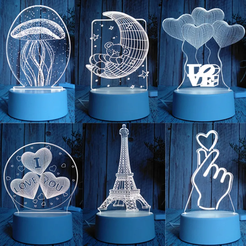 Novelty Light 3D Cartoon Lighting 2023 New Kids Baby Children Bedroom Lamp Soft Lighting Birthday Gifts LED Lights Night Lamp