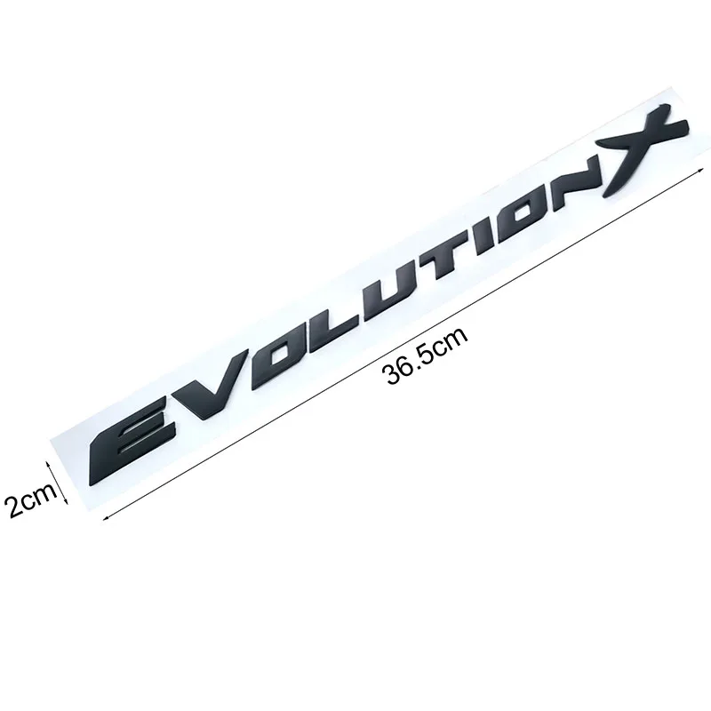 Evolution X Letters-emblema de plástico ABS para coche, insignia de reacondicionamiento de automóvil, calcomanía 3D para Mitsubishi Lancer EVO