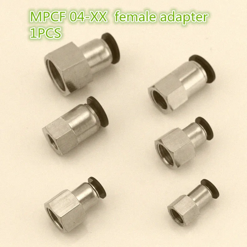 1PCS YT353 MPCF 04-XX  female adapter PCF  Quick connector Fast-plug connectors  Apply to cylinder  The PU tube  Solenoid valve