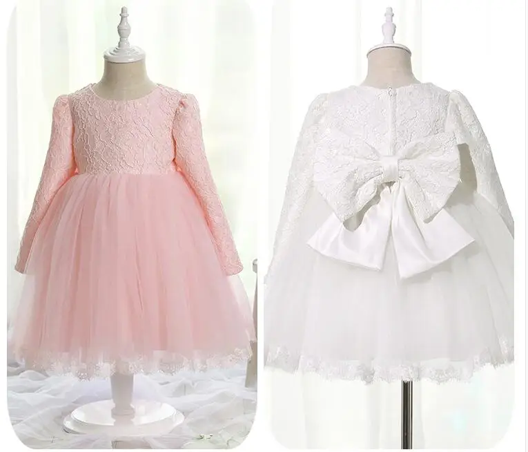 

girl wedding dress lace Flower Christening Wedding Party Pageant Dress Baby Girl 1year Birthday dress 1-14 ys Child Ball Gown