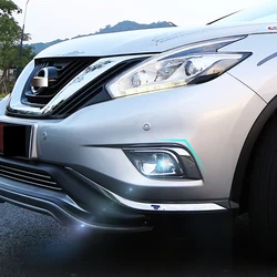 For Nissan Murano 2015 2016 2017 2018 accessories car styling ABS Chrome Car front fog lamp Light cover trim