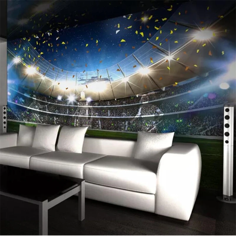 Custom wallpaper 3D murals giant football field 3D background wall decorative painting wall papers home decor mural 3d wallpaper