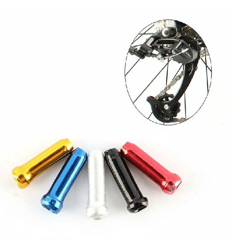 50 Pcs/Lot Bicycle Cable End Caps Aluminum Alloy Brake Shifter Inner Cable Tips Crimps Bike Derailleur Shift Wire Ferrules