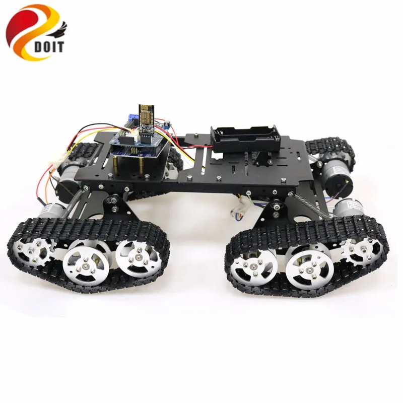 Kit de chasis de tanque de Robot RC 4wd con Control WiFi/Bluetooth/PS2 para placa Arduino + placa controladora de Motor para Arduino DIY