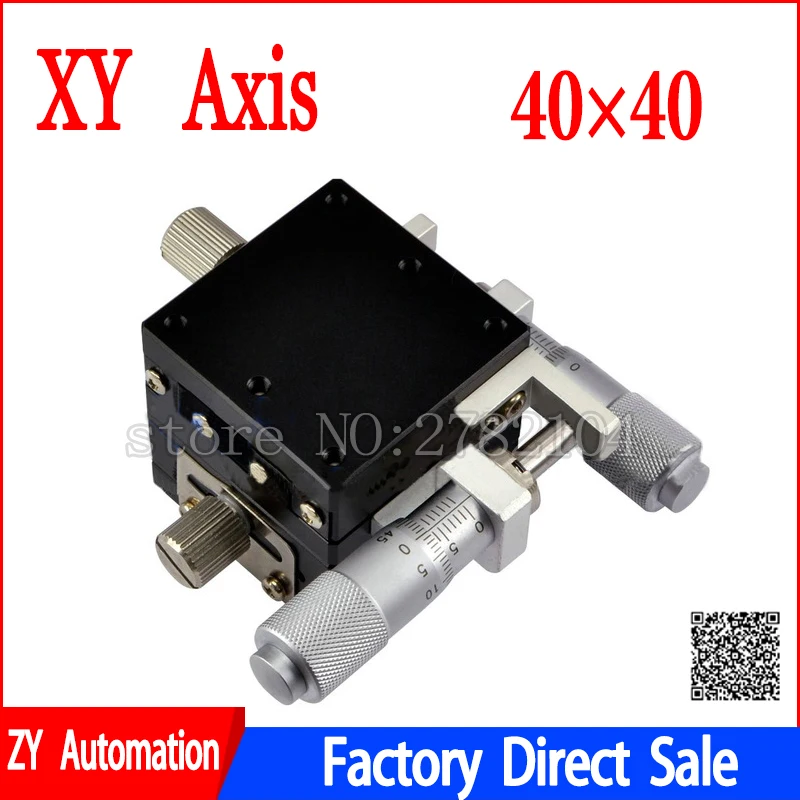 Plataforma Manual do Deslocamento do Eixo xy Micrômetro Estágio Deslizante Guia de Bola de Aço Xy40lgy40-rlgy40-llgy40-c 40*40