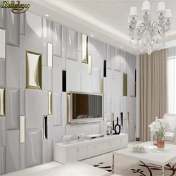 Beibehang Foto Personalizzata Carta da Parati 3D Paesaggio Murale Soggiorno Camera da Letto Moda Moderna Oro Carte da Parati a Scacchi Complementi Arredo Casa