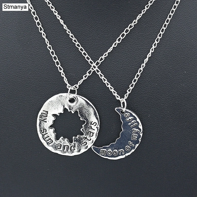 Hot Women Fashion Cute Retroowl Fashion Necklace Moon sun and stars Best Gift jewelry N1033