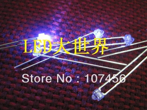 1000pcs 1.8mm Ultra Bright Blue LED 1.8mm blue water clear transparent led light lamp