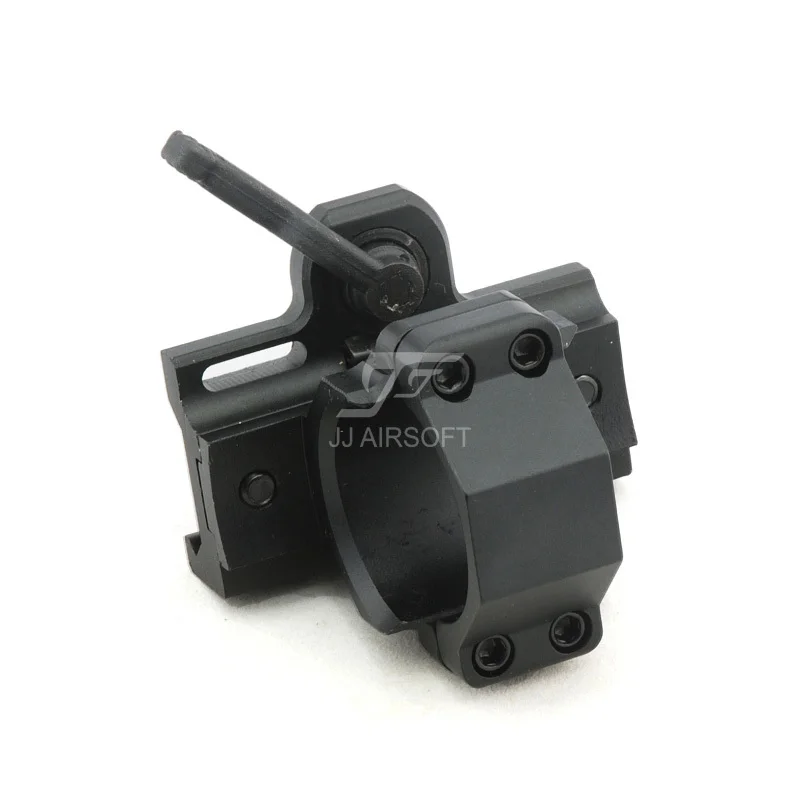 JJ Airsoft A.R.M.S. 30mm Throw Lever Ring with Riser