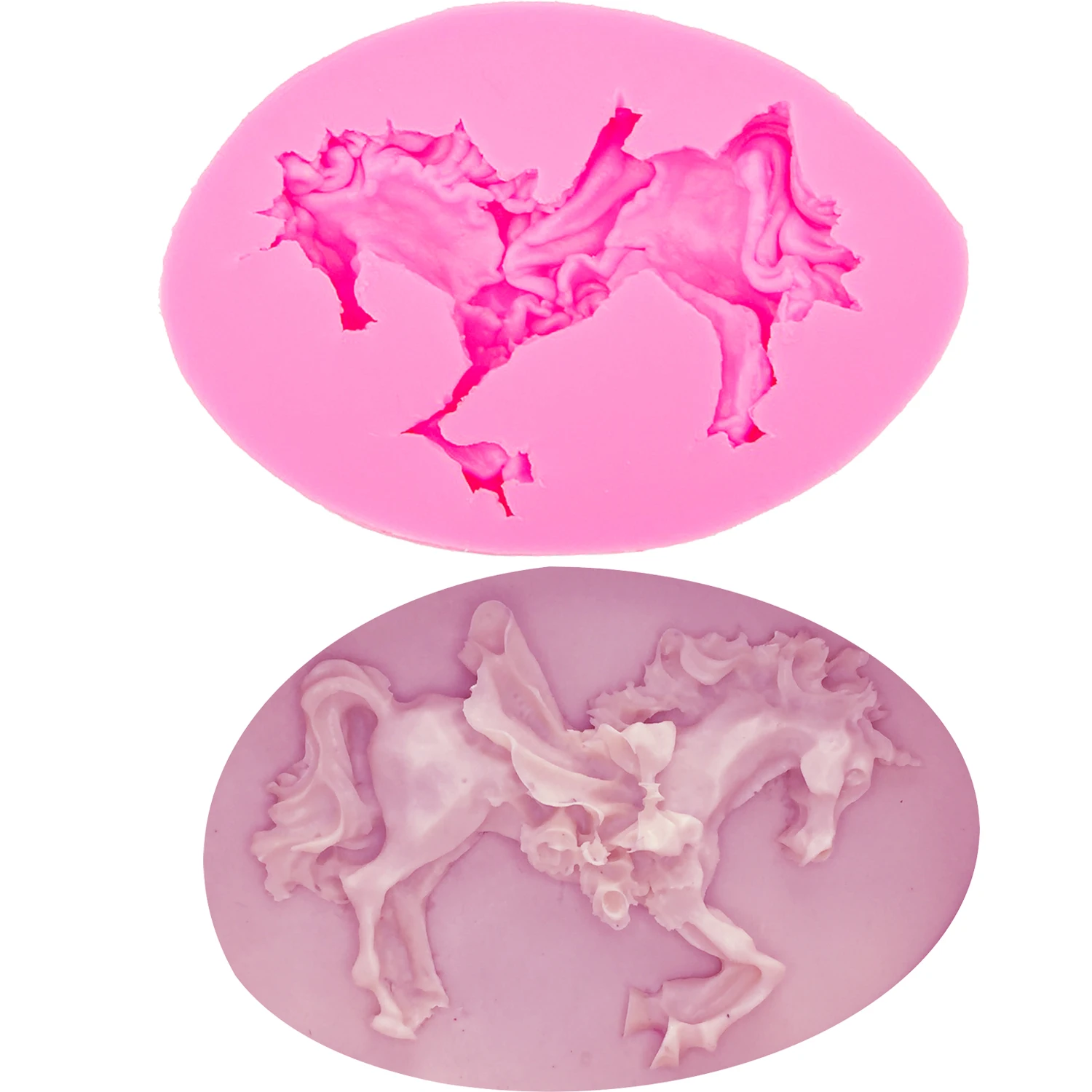 M0529 Trojan Horse Shape Soap Silicone Mold Fondant Cake Molds Chocolate Candy  Moulds DIY Decoration Baking Tools