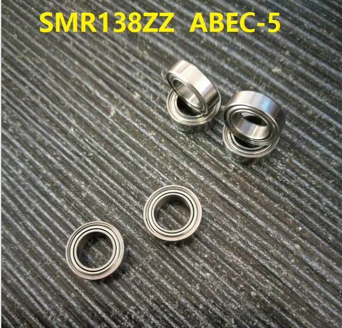 50pcs/lot ABEC-5 SMR138ZZ SMR138 ZZ Stainless steel ball bearing Miniature 8x13x4 mm Shielded Deep Groove Ball Bearing 8*13*4mm