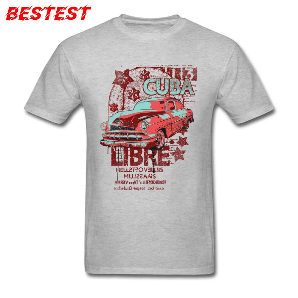 T Shirts Men Customized T-shirt Cuba Libre Tops & Tees Party Short Sleeve Clothes Classic Car Print New Summer TShirt Cotton