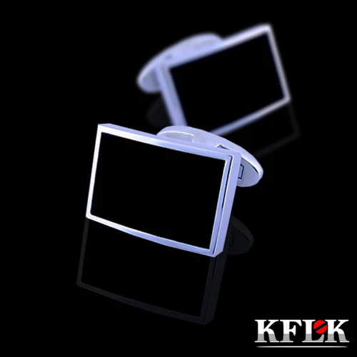 

KFLK Luxury HOT shirt cufflinks for mens Brand Black cuff buttons cuff links gemelos TOP High Quality abotoaduras Jewelry