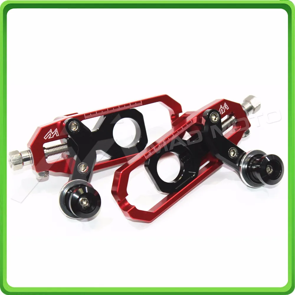 Motorcyclr Chain Tensioner Adjuster with spool fit for APRILIA RSV4 2009 2010 2011 2012 2013 2014 Red&Black