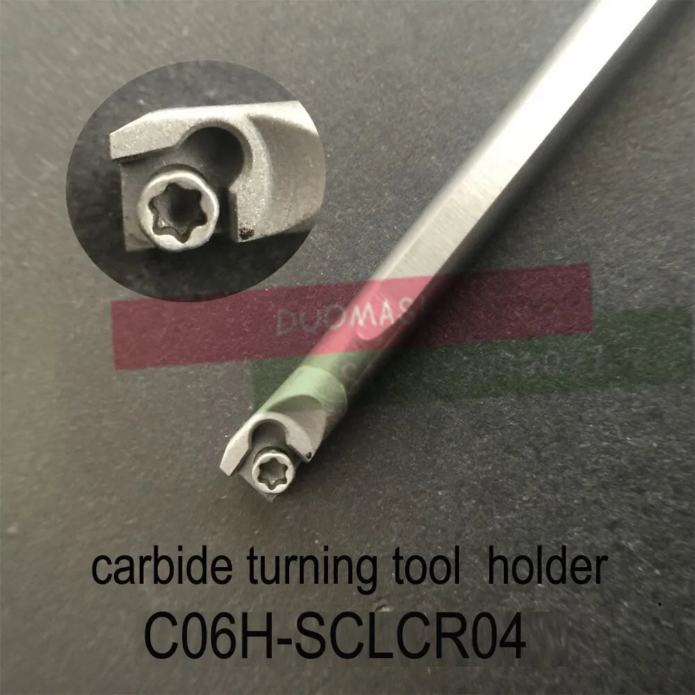 C06H-SCLCR04/C06H-SCLCR06, carbide turning tool holder diameter 6mm length 100mm use tungsten insert CCGT040104L-F TN60