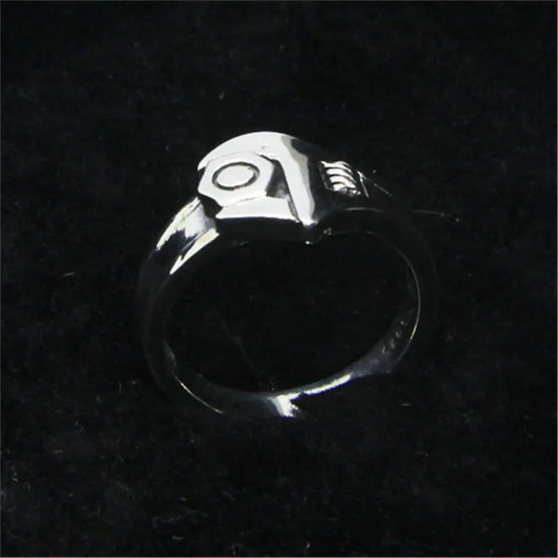 Size 6-10  Biker Wrench 925 Sterling Silver Ring Newest Lady Girls S925 Fashion Biker Style Ring