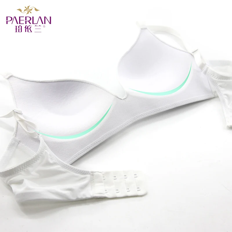 PAERLAN-Push Up sin aros para mujer, 3/4 Sujetador de copa, sin costuras, cómodo, ropa interior sólida de una pieza