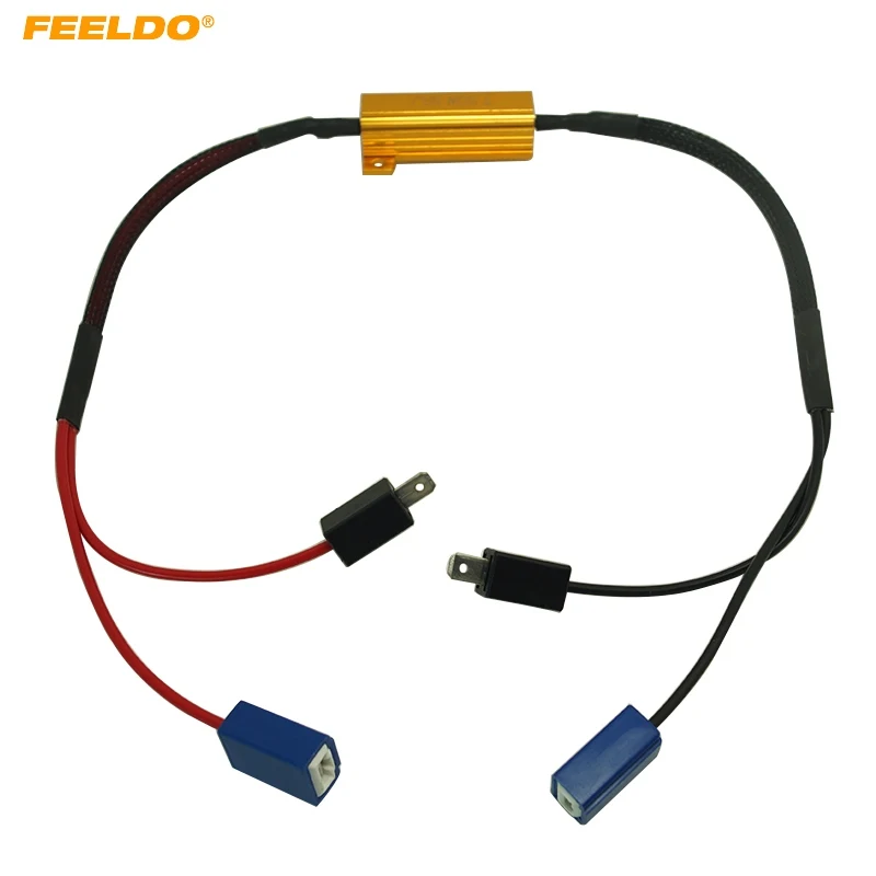 

FEELDO 1pc H1/H3 LED Fog Light DRL Driving Light Canbus 50W Load Resistor Wiring Canceller Canbus ERROR FREE Decoders Wirings